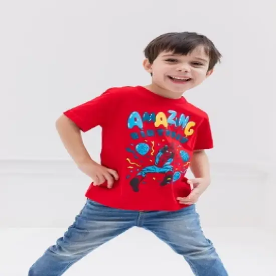 Marvel Avengers Spider-Man Captain America Hulk Birthday T-Shirt Toddler image {1}
