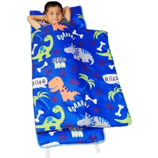 Everyday Kids Roarin' Dinos Nap Mat with Removable Pillow &ndash; Soft, Roll-Up Sleeping Bag with Handle for Ages 3&ndash;6 &ndash; Ideal for Preschool & Travel image {7}