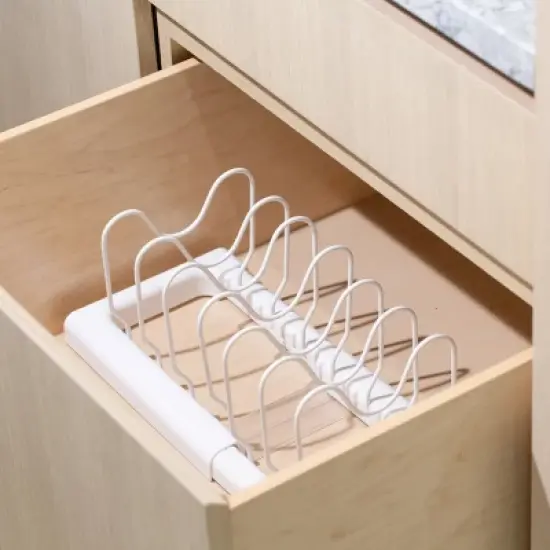 Better Houseware White-Coated-Steel Adjustable Cookware Rack image {5}