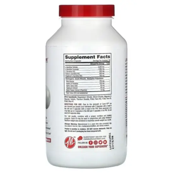 Metabolic Nutrition, Carni-10, Lipolytic Weight Loss Solution, L-Carnitine, Boost Metabolism, Improve Muscle Gain, Premium Quality Amino Acid, image {1}