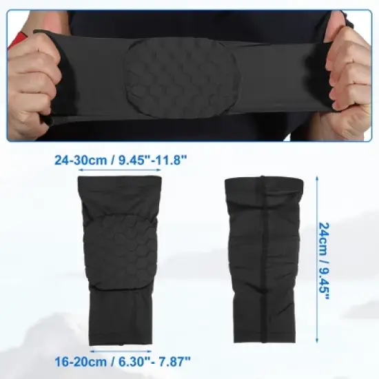 Unique Bargains 2pcs Elbow Brace Support Sleeve Elbow Pad Sleeve for Women Men Black M Size image {1}