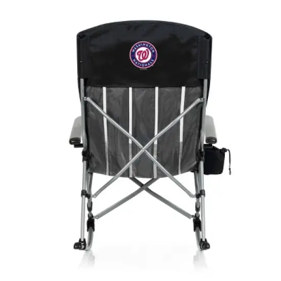 MLB Washington Nationals Outdoor Rocking Camp Chair - Black image {1}