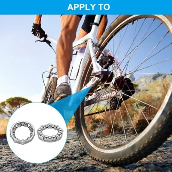 Unique Bargains Stainless Steel Repair Accessories Bike Ball Crank Bearings 4 Pcs image {4}