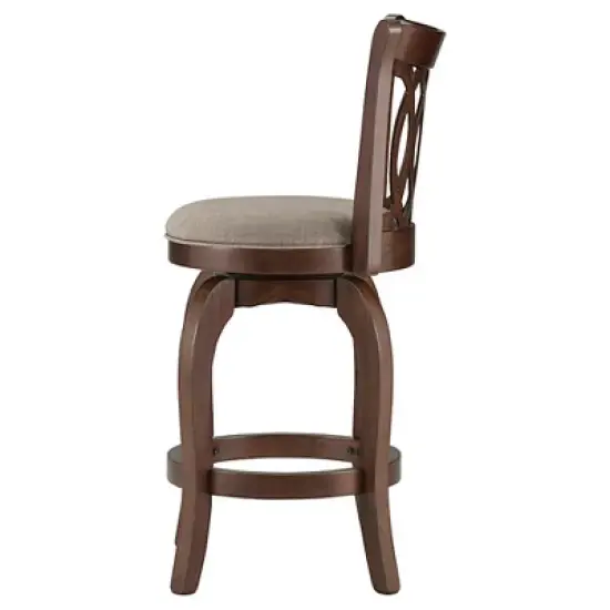 24" Parma Swivel Counter Height Barstool Wood - Inspire Q image {1}
