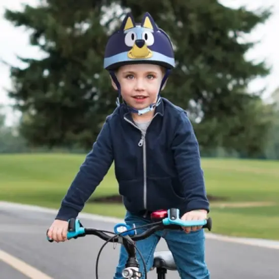 Bluey Microshell Cycling Youth Bike Helmet - Blue S: Vented, Adjustable Strap image {2}