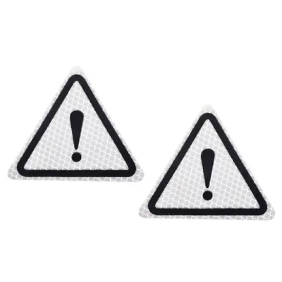 Unique Bargains Waterproof High-Visibility Warning Adhesive Reflective Triangle Labels 3.94" x 3.94" 2 Pcs image {6}