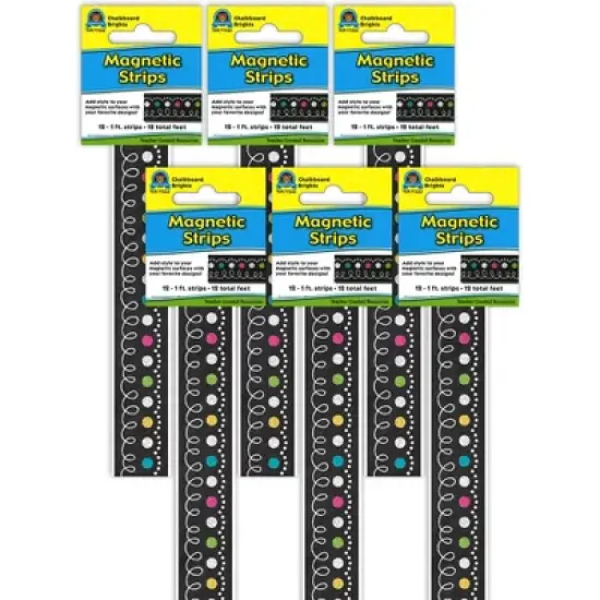 Teacher Created Resources&reg; Chalkboard Brights Magnetic Strips, 12 Feet Per Pack, 6 Packs image {2}