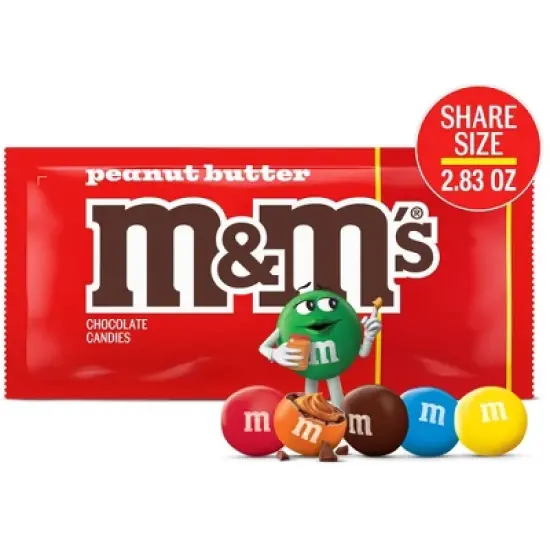 M&M's Peanut Butter Share Size Chocolate Candy - 2.83oz image {9}