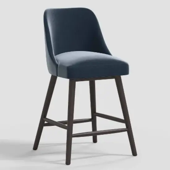 Geller Counter Height Barstool in Shiny Velvet - Threshold&trade; image {7}
