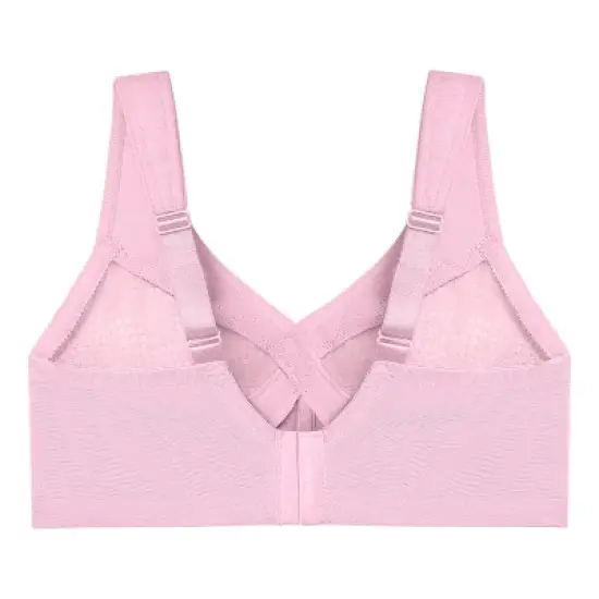 Glamorise Womens MagicLift Moisture Control Wirefree Bra 1064 Pink Heather image {4}