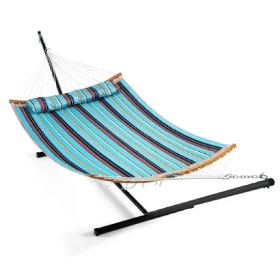 Tangkula Hammock Chair with Stand Portable Bag Cushion Pillow Heavy Duty Frame image {8}