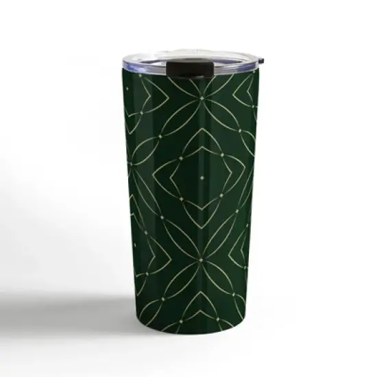 Marta Barragan Camarasa Vintage emerald pattern Travel Mug 20 oz Stainless Steel Travel Mug - Deny Designs image {4}