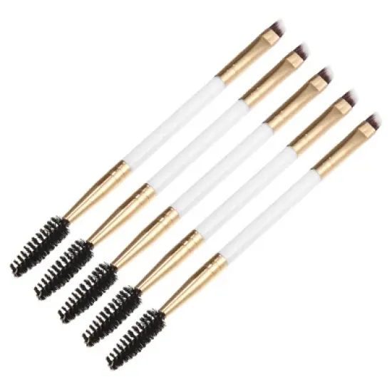 Unique Bargains Soft Double Heat Angled Eyebrow Brush Eyelash Extension Brush for Women Eye Makeup image {7}