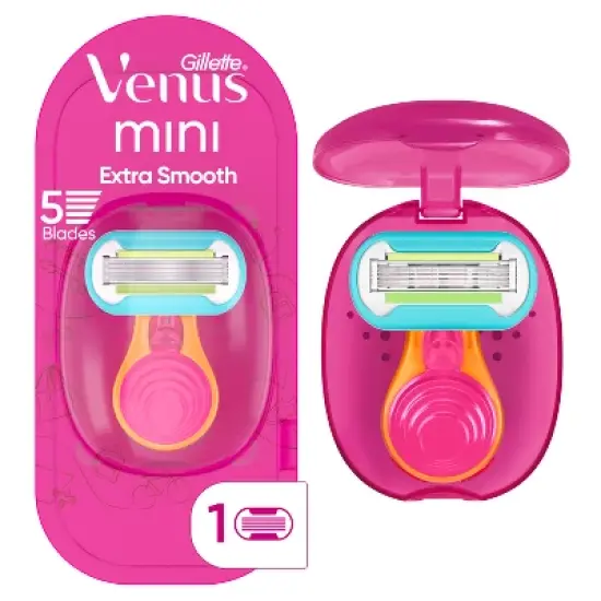 Venus Mini Extra Smooth On The Go Women's Razor + 1 Razor Blade Refill + 1 Travel Case - Trial Size image {9}