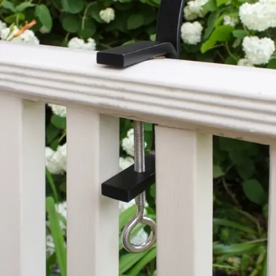 Achla Designs 13.75" Reflective Crackle Glass Birdbath Bowl with Rail Mount Bracket Mandarin Orange: Weather-Resistant, Deck-Mounted image {4}