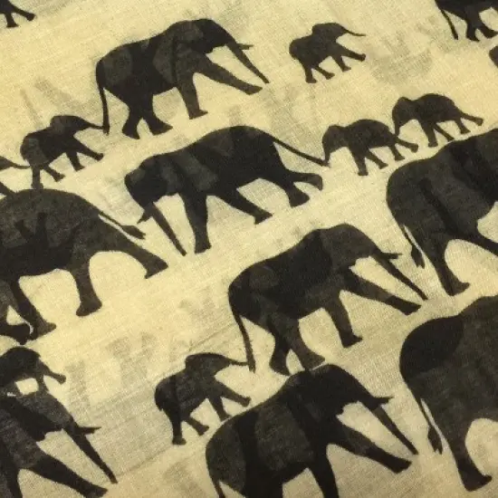 Wrapables Elephant Print Scarf Wrap, Beige image {4}