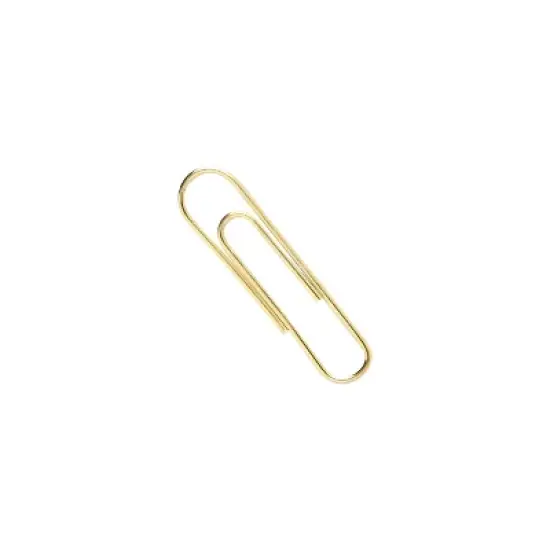 Acco Paper Clips Metal Wire Jumbo 1 3/4" Gold Tone 50/Box 72532 image {1}