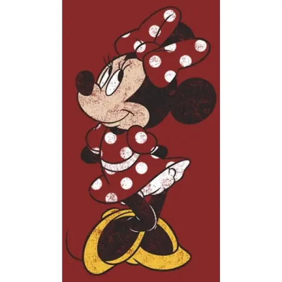 Women's Mickey & Friends Minnie Mouse Portrait Distressed T-Shirt image {1}