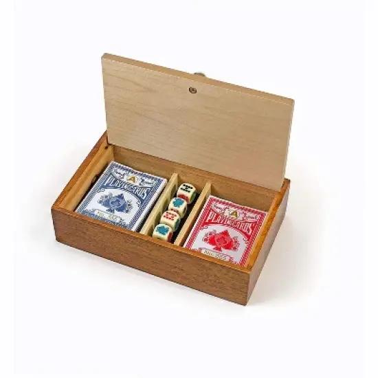WE Games Aces & Spades Wood Card & Poker Dice Box image {6}