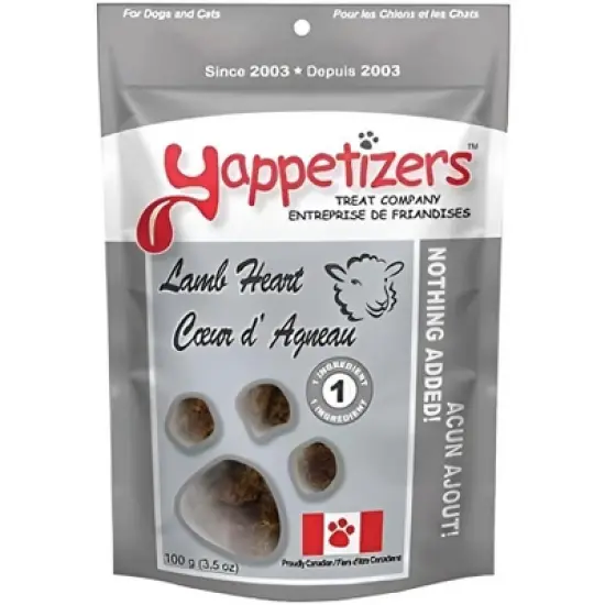 Yappetizers Treat Company Pure Lamb Heart - 3.5oz image {3}