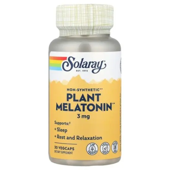 Solaray Plant Melatonin, 3 mg, 30 VegCaps image {4}