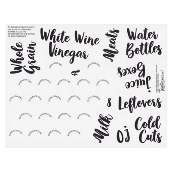 Talented Kitchen 155 Pack Kitchen Pantry Labels for Food Container Organization, Fridge Storage Labels Sticker for Jar and Canisters image {7}