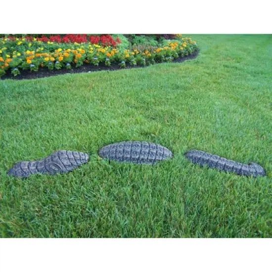 3" Garden Gator Outdoor Sculpture - Antique Bronze - Oakland Living image {3}