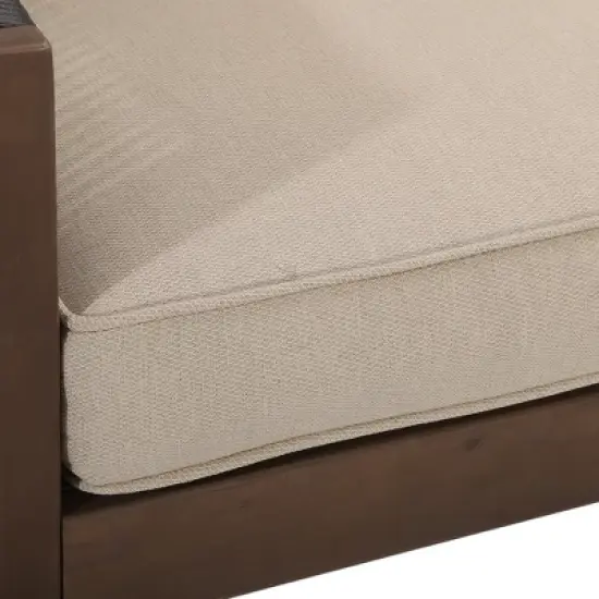 YARDSIGHT Durable Wooden Patio Sofa with Soft, Removable Cushions for Outdoor Living image {6}