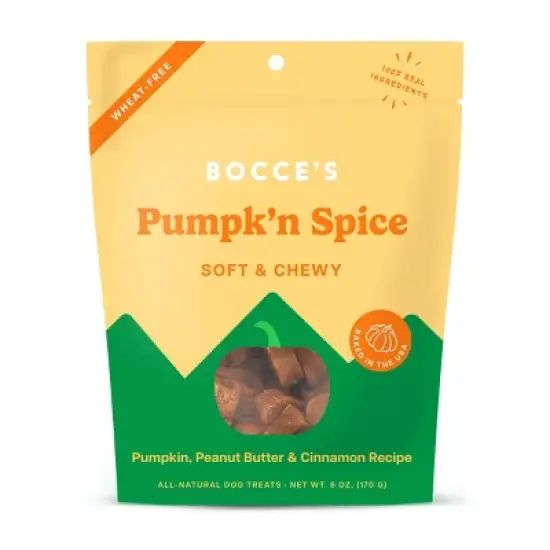 Halloween Bocce's Bakery Pumpkin 'n Spice Soft & Chewy Dog Treats - 6oz image {3}