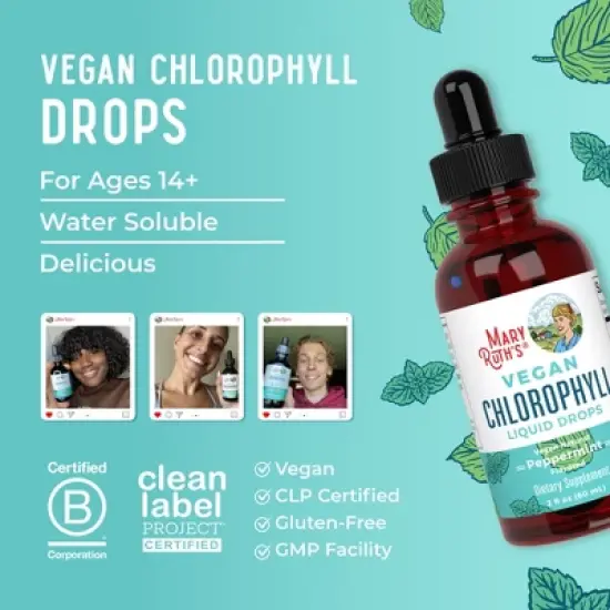 MaryRuth's Chlorophyll Drops, Peppermint, 2 oz image {6}