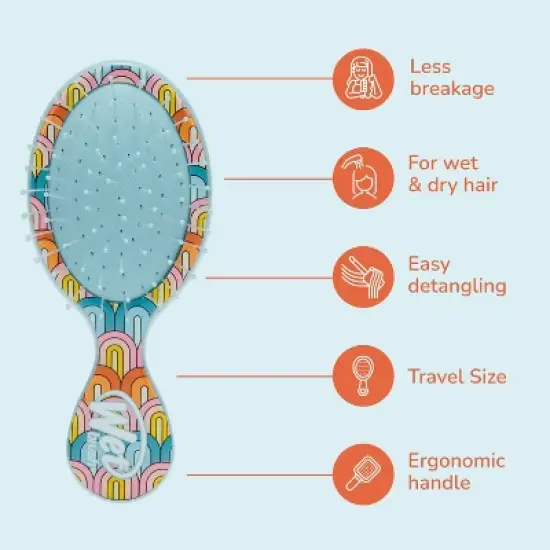 Wet Brush Original Detangling Mini Hair Brush - Endless Summer Rainbow - Limited Edition image {3}