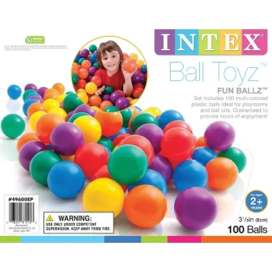 Intex Plastic Multi-Colored Balls for Bounce Houses (100 Large & 100 Small) image {5}
