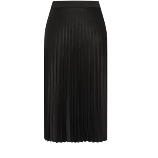 Women's Plus Size Knit Pleat Skirt - black | ARNA YORK image {2}