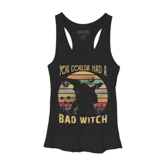 Women's Design By Humans Halloween Funny You Coulda Had Bad Witch By Ering Racerback Tank Top image {11}