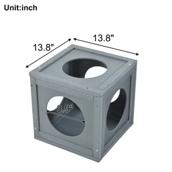 Whisen Wood Outdoor Cat House set, Shelves & Playground image {12}