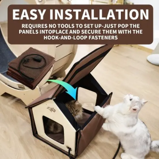 Allforpaws Thermo Kitty Home Outdoor Heated Cat House image {4}