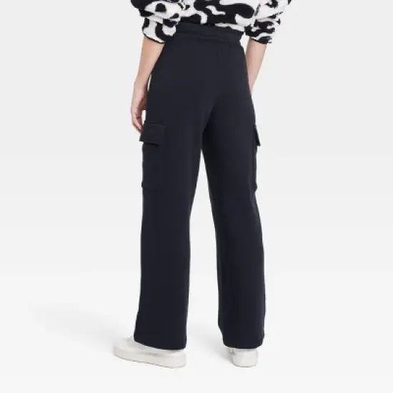 Women's Cargo Graphic Pants - Black image {1}