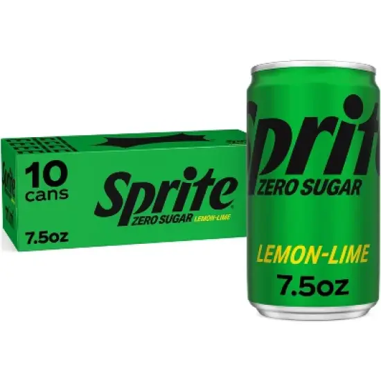 Sprite Zero Sugar Soda - 10pk/7.5 fl oz Mini-Cans image {6}