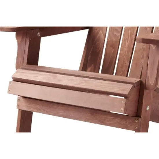 Gulches Oversize Wooden Outdoor Folding Adirondack Chair with Pre-Assembled BackRest & SeatBoard, Wood Patio Chair for Garden,Backyard,Porch image {5}