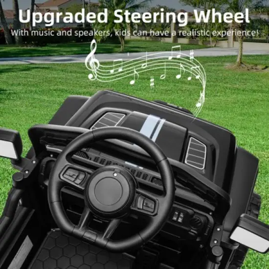 Ride On Truck for Kids, 12V Battery Powered Toy Car with Remote Control, Spring Suspension, LED Headlight and Music, Toddler Electric Vehicles for 3+ image {7}