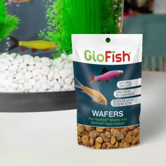GloFish Wafers for Sharks and Cory Catfish Bottom Feeding Dry Fish Food - 1.58oz image {6}