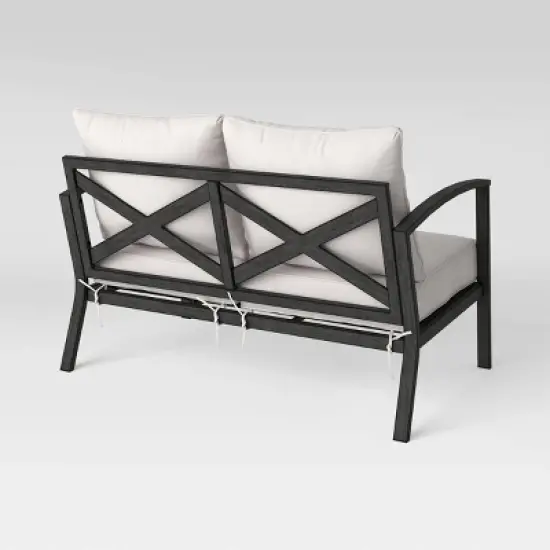 Ryegate Weathered Teak Patio Loveseat - Threshold&trade; image {3}