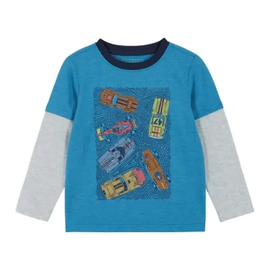 Andy & Evan  Toddler Racecar Long Sleeve Two-Fer Tee image {3}