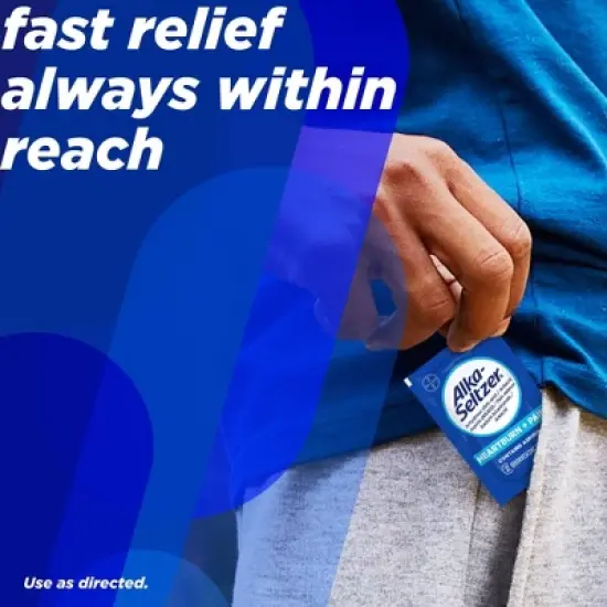 Alka-Seltzer Heartburn + Pain, Aspirin + Antacid Tablets for Fast Pain Relief, Heartburn Relief & Acid Indigestion Relief - 36ct image {4}