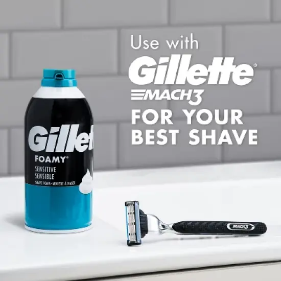 Gillette Foamy Men's Sensitive Shave Foam - 14.9oz image {3}