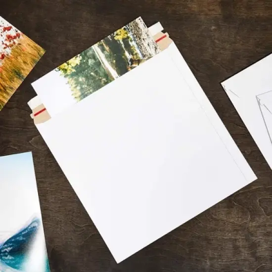 Juvale 100-Pack White Rigid Mailing Envelopes Document Stay Flat Mailers Self Adhesive Flap, 2.5 x 12.5 in image {1}