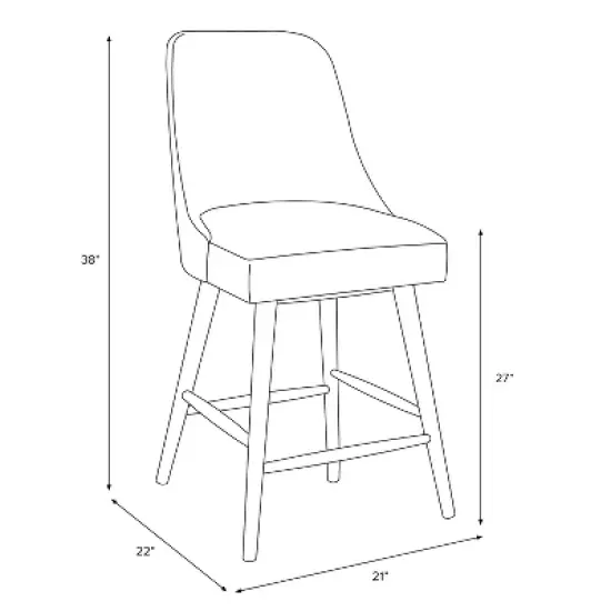 Sherrie Counter Height Stool in Pattern - Skyline Furniture image {6}