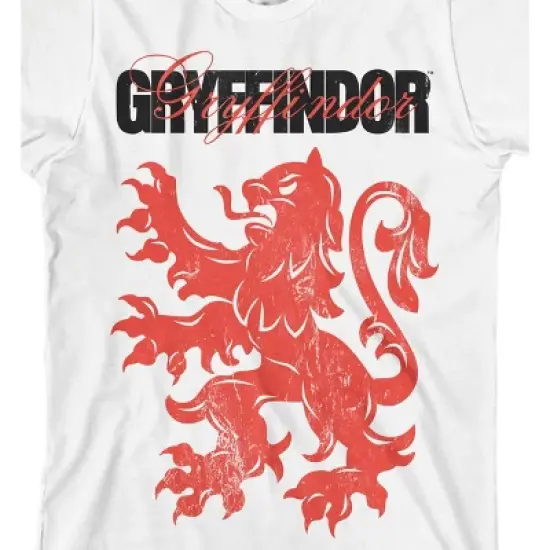 Harry Potter Gryffindor Grunge Effect White T-Shirt Toddler Boy to Youth Boy image {1}