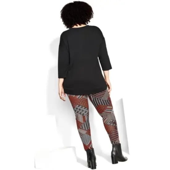 Women's Plus Size Geo Pant - spice | AVENUE image {2}