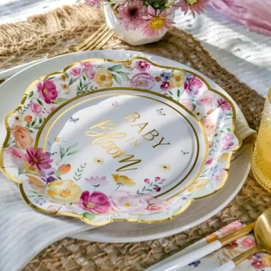 Kate Aspen 62 pcs Baby in Bloom Tableware Set image {2}